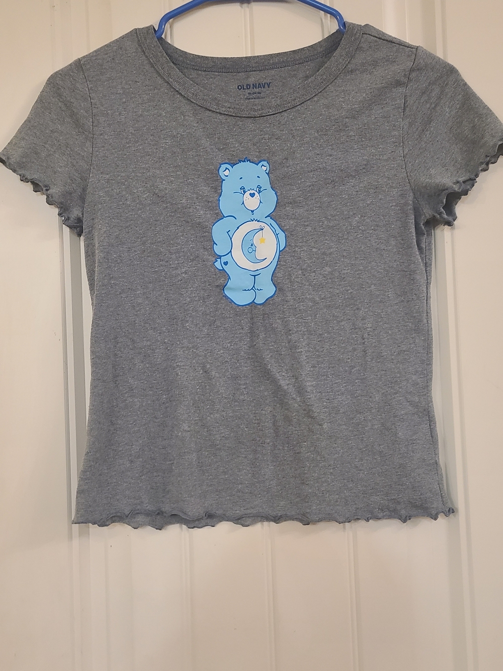 Old Navy Gray Tee with Blue Care Bear Graphic XL